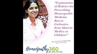 Explanation of Rubrics for Prescribing Homeopathic Medicine Baryta Carbonica from Materia Medica