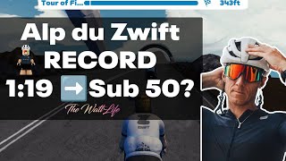 Alp du Zwift Record- Trying to break 50 mins up Alp du Zwift aged 41