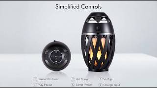 DiKaou Bluetooth Speaker – Waterproof Torch Light & HD Audio