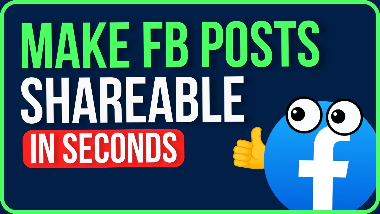 HOW TO MAKE A POST SHAREABLE ON FACEBOOK 2026 (Easy Guide) | Enable ...