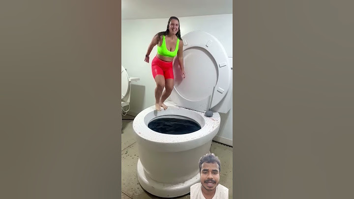 Jump into world largest toilet 🚽🚽#toilet #funny #pool #stitch #bathroom #comedy