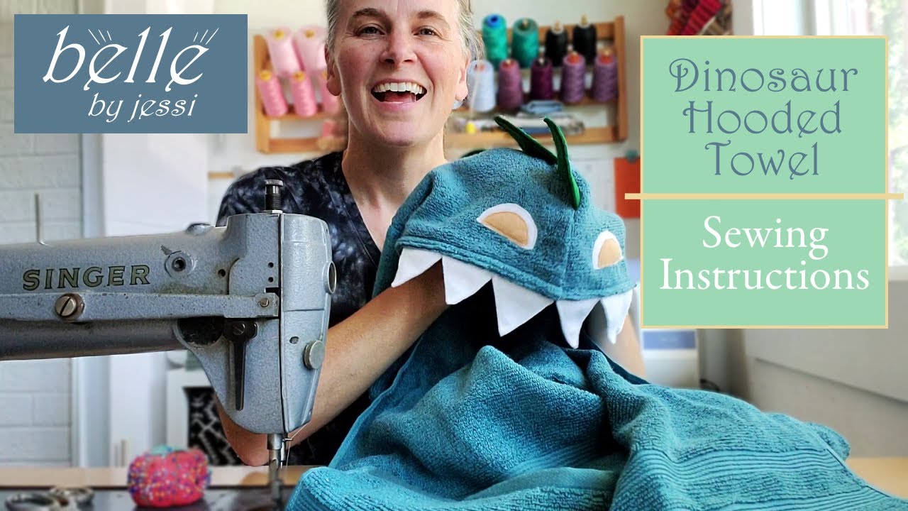 Dinosaur Hooded Towel - Sewing Instructions
