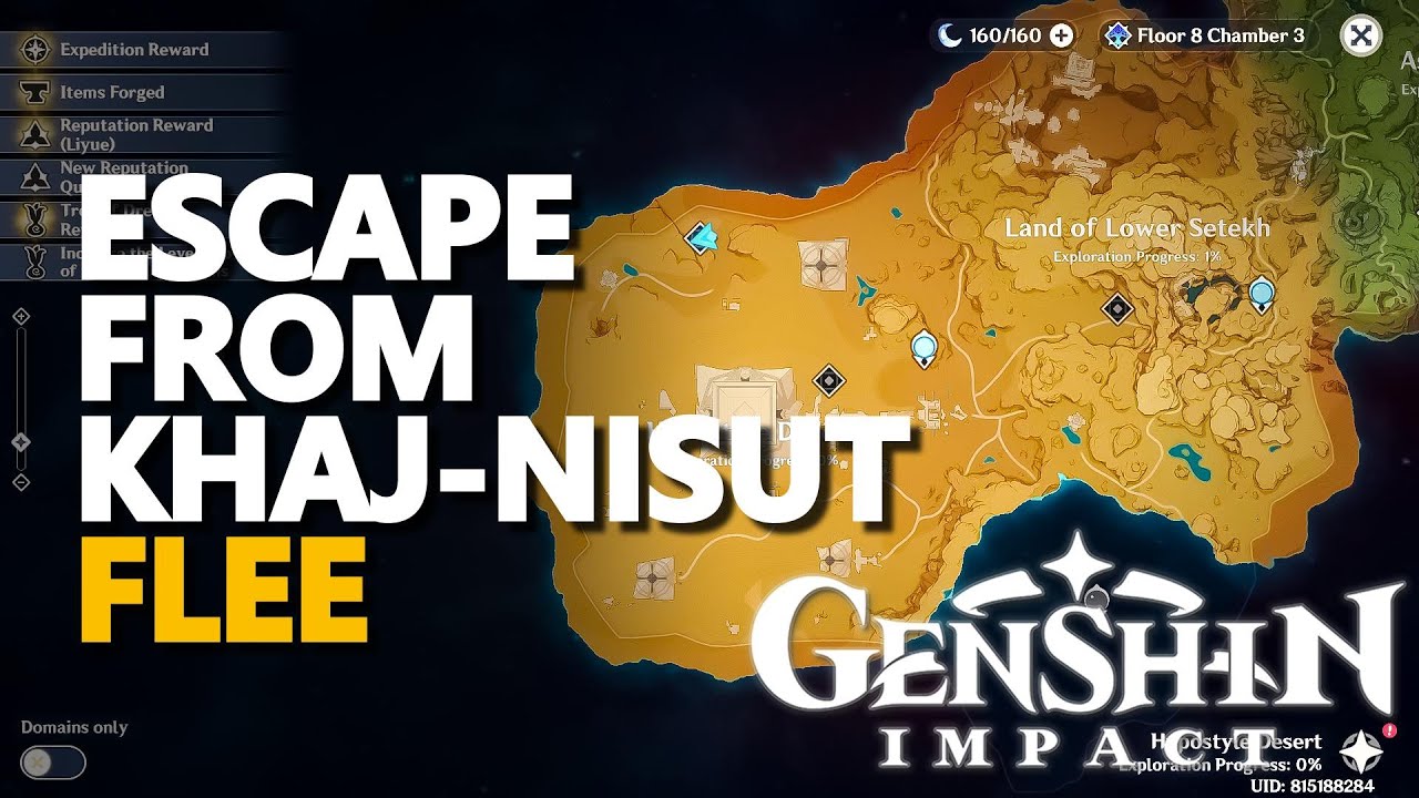 Escape from Khaj-Nisut Genshin Impact Flee Khaj-Nisut