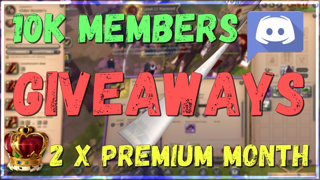 Albion online 2 x premium month 10k discord member youtube