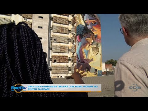 Grafiteiro homenageia Teresina com painel gigante no Centro da Cidade 29 08 2024