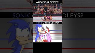 Sonic does the Dudleyz Headbutt to Amy Rose!