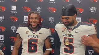 Oregon State Football Post-Game Vs. SJSU - Damien Martinez & DJ Uiagalelei (9/3/23)