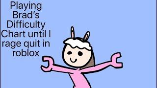 Playing Brads Difficulty Chart Obby Until I Rage Quit In Roblox Pt1