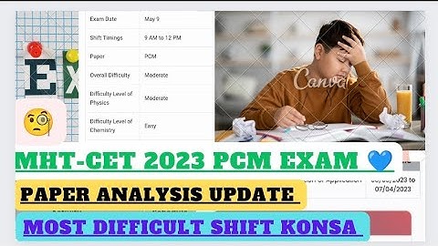 MHTCET PAPER MOST DIFFICULT SHIFT ANALYSIS 2023 EXAM 💙 #mhtcet2023 #mhtcetexamnews