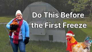 Winterize the hoop coop! Small adjustments for a BIG impact!