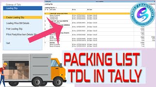 How to generate packing list in Tally Prime ! Packing list tdl ! Self Learning Channel