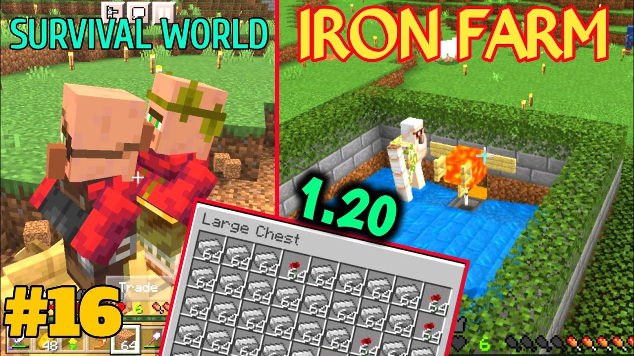 How to Make a Iron Farm in Minecraft 1.20 - YouTube
