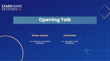 StarkWare Sessions 23 | Opening Talk