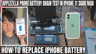 APPLEZILLA PRIME BATTERY IN IPHONE 11 | BATTERY DRAIN TEST USING APPLEZILLA PRIME BATTERY IN IPHONE