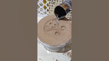 casting into sand mold design #viral #sand #casting #mold #shorts
