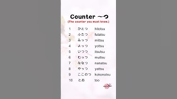 🎌Japanese counter ~つ. 🎌 #shorts #japanese #nihongo #japan #jlpt