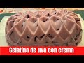 Gelatina de uva con crema