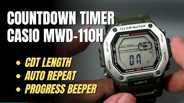 Tutorial: Casio MWD110H CDT Countdown Timer (Auto Repeat, Progress Beeper)