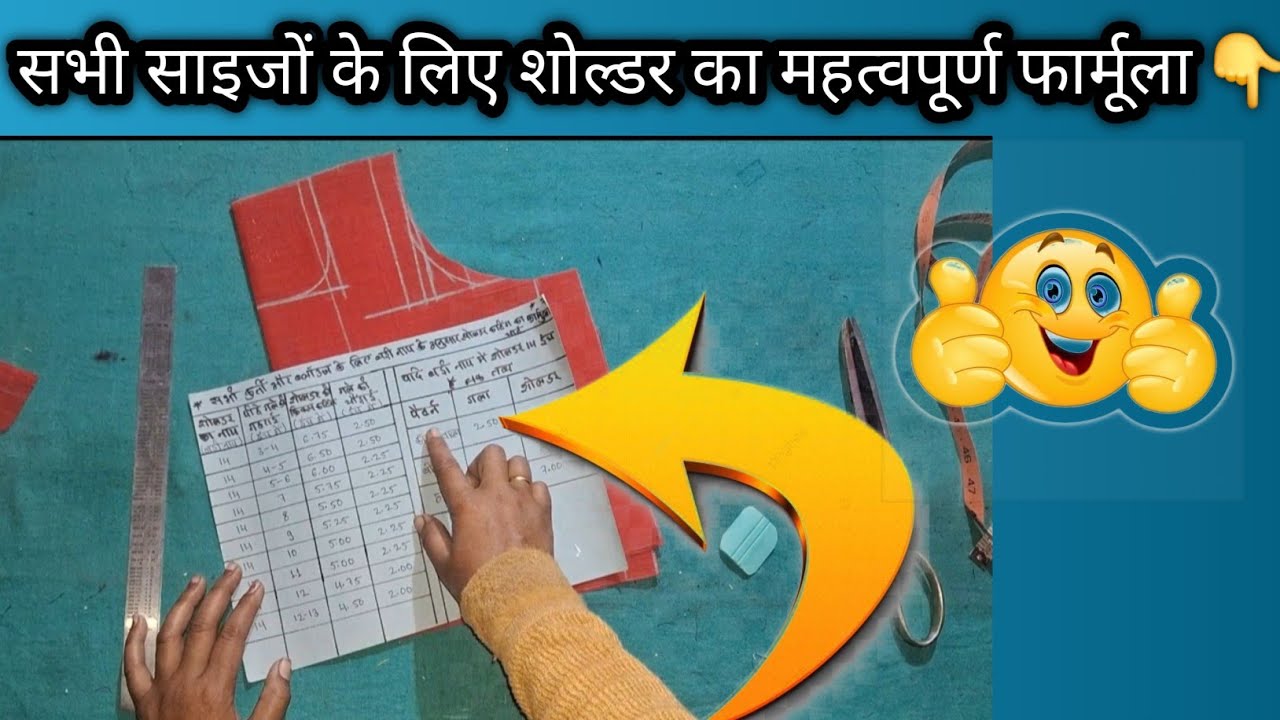 सभी साइजों के लिए sholdar का महत्वपूर्ण  फार्मूला 👍