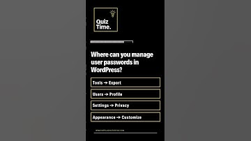 Where can you manage user passwords in WordPress?