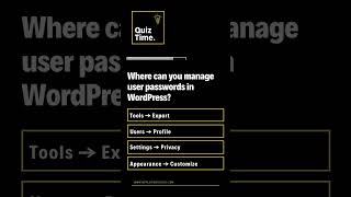 Where can you manage user passwords in WordPress?