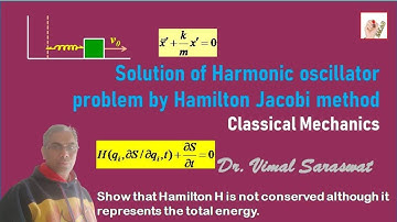 Solution of Harmonic oscillator problem by Hamilton Jacobi method | E-28 | Classical mechanics