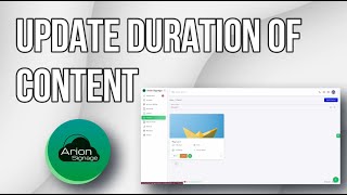How to Update Content Duration of a Playlist | Arion Signage | Digital Signage Software