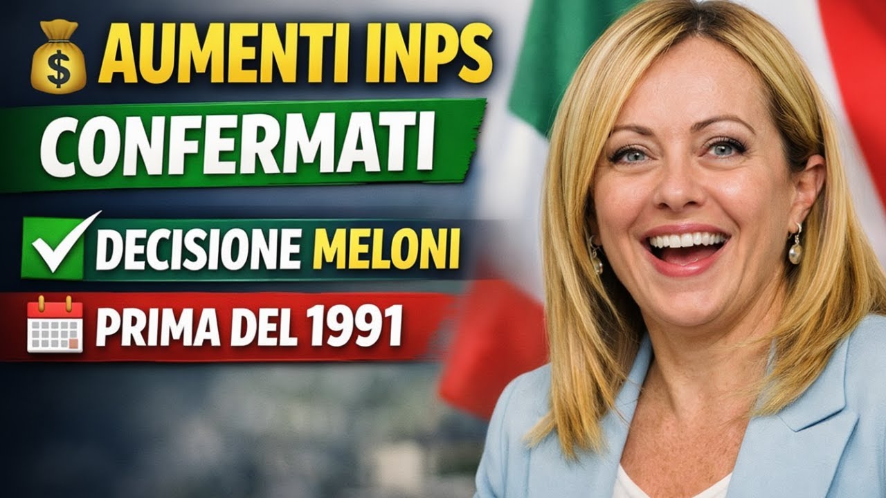 Decisione Meloni CONFERMATA: Aumenti INPS per chi ha lavorato prima del 1991