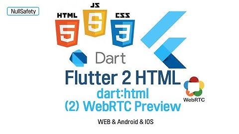 [ Flutter 2 WEB & HTML CSS JS ] 다트로 제어하는 웹 (2) WebRTC Local (Preview)
