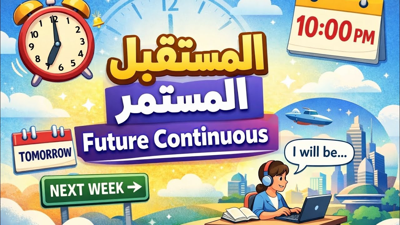 شرح المستقبل المستمر Future Continuous