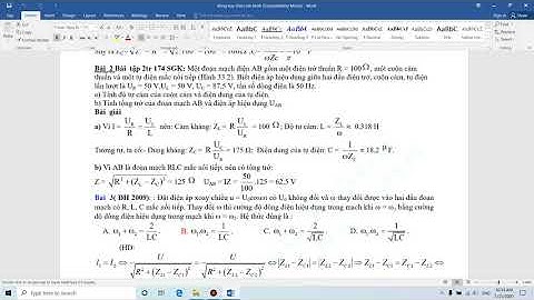 Chuyên đề dòng điện xoay chiều, Vật lí 12