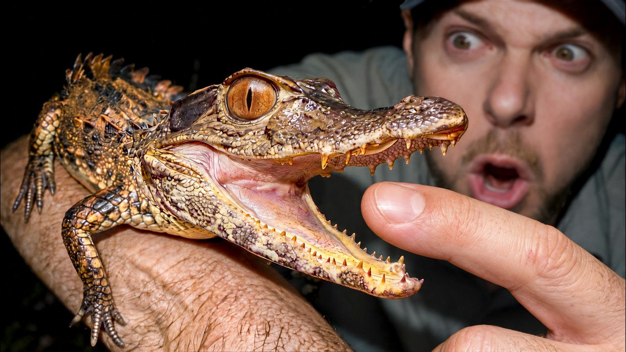 “Rare Find: Mini Croc Discovered in the Amazon Rainforest!” – Video