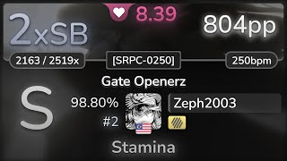🔔 8.4⭐ Zeph2003 | DJ Sharpnel - Gate Openerz [SRPC-0250] +HD 98.80% (#2 804pp 2xSB) - osu!