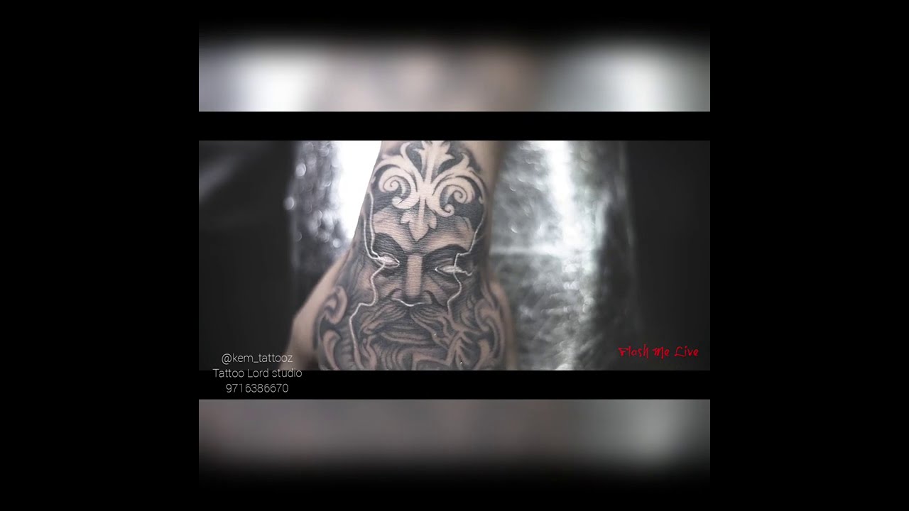 thunder of god zeus,tattoo making,done at tattoolord studio, by kabir kemtattooz