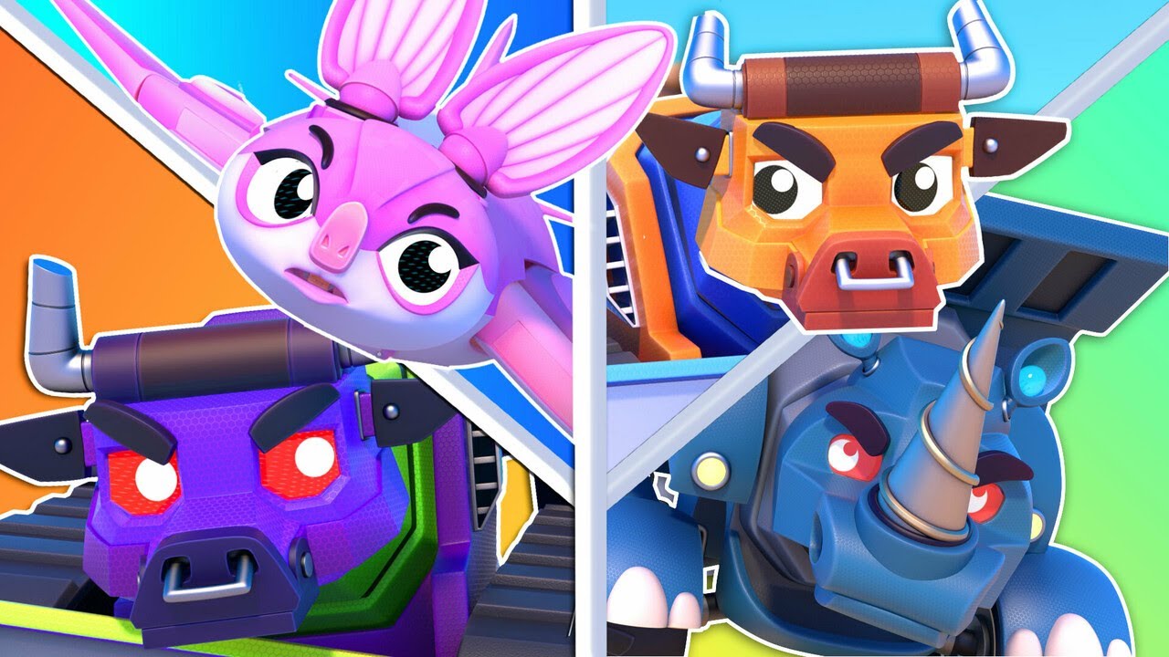 BOĞA BULLDOZER ve GERGEDAN DAMPERLİ KAMYON KÖTÜ İKİZLERE KARŞI! Kim kazanır? | Arabalar ve Kamyonlar