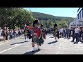 Ballater Games 2017 - Massed Bands Parade over River Dee & through town to highland Games