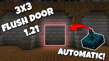 How To Build Flush 3 x 3 Automatic Piston Door (Skulk activated)| Minecraft Bedrock 1.21