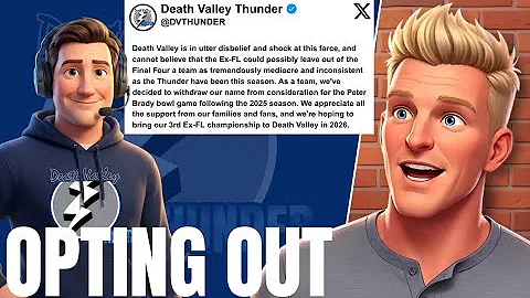 "Pat McAfee" and "AJ Hawk" discuss Death Valley Thunder Opting Out Of Peter Brady Bowl