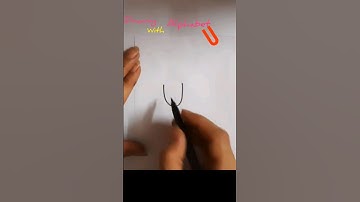 #Christmas drawings with alphabet #letter U drawings #pictures with alphabets #youtubeshorts #shorts
