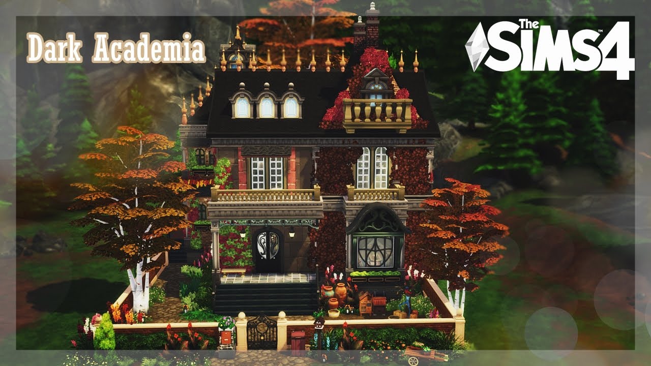 Dark Academia House The Sims 4 Speed Build No Cc Youtube