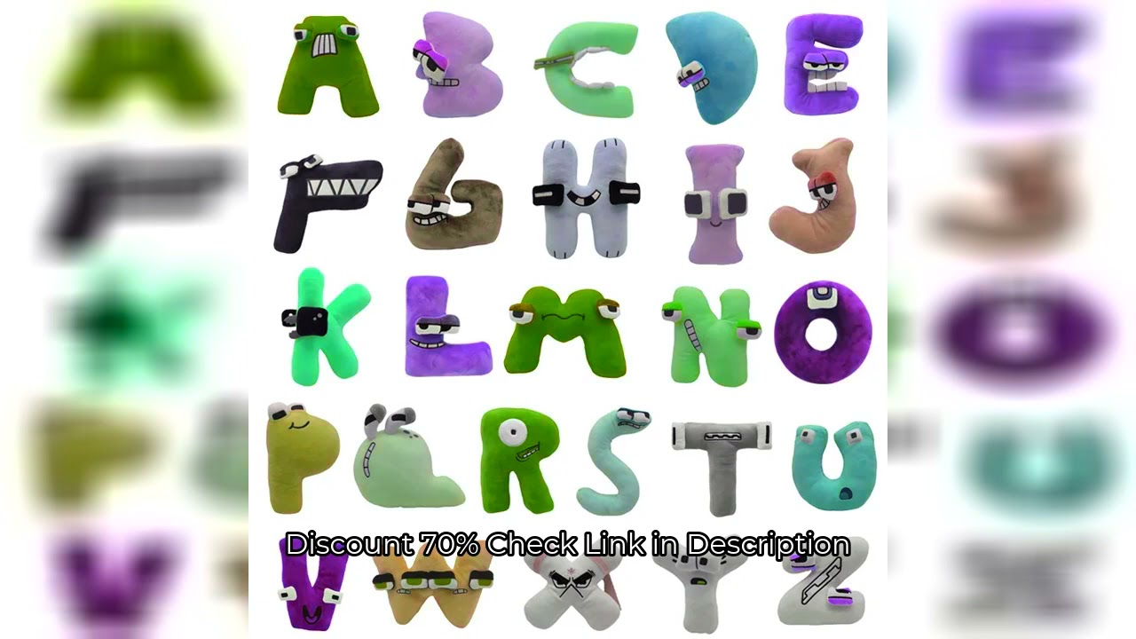 26pcs Alphabet Lore Plush English Letter Stuffed Animal Plushie Doll Toys Gift For Kids Children Edu