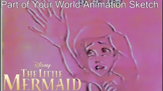 Disneys The Little Mermaid - Work Print 8489 - Glen Keanes Part Of Your World Animation Sketch
