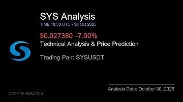 SYS (SYSUSDT) Technical Analysis - Price Prediction & Buy or Sell October 30, 2025