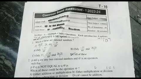 Ap 8th Class Fa-1 💯V.imp Maths 🥳Question Paper (2023-24) | 8th Class fa1 ( CBA_1) Maths  V.imp Paper