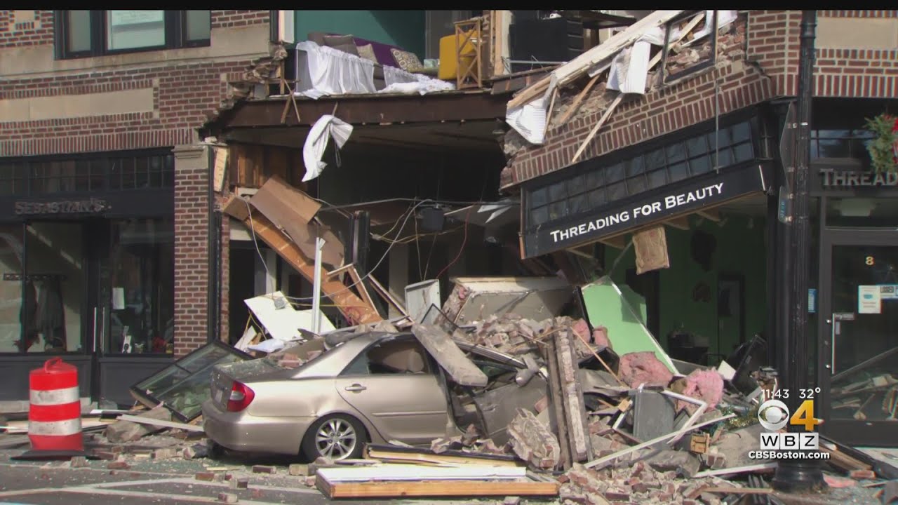 Roslindale businesses heavily damaged, driver hurt after car slams into ...