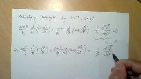 Lecture 5 Part 1: Solution of Laplace Equation in Spherical Coordinates