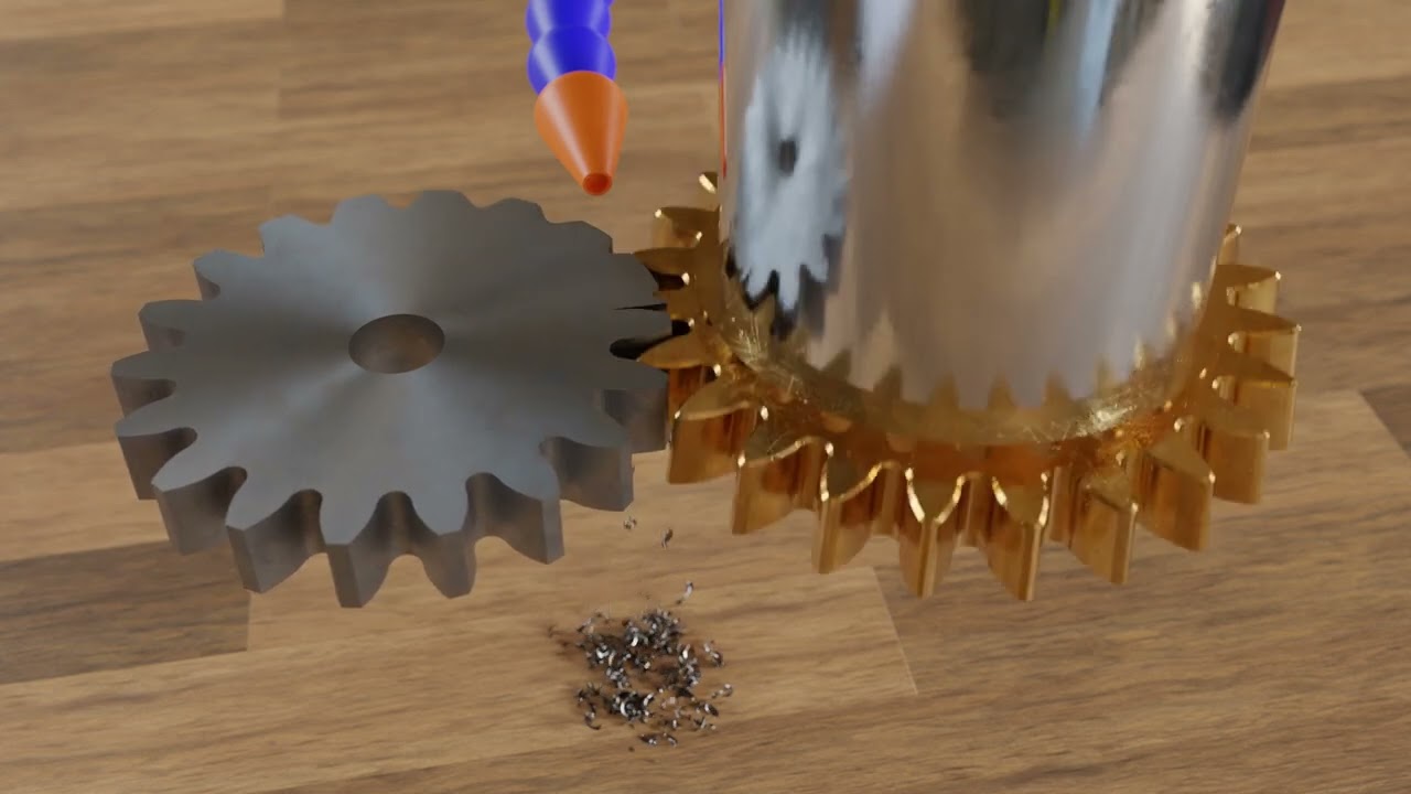 Zahnrad Wälzstoßen Animation