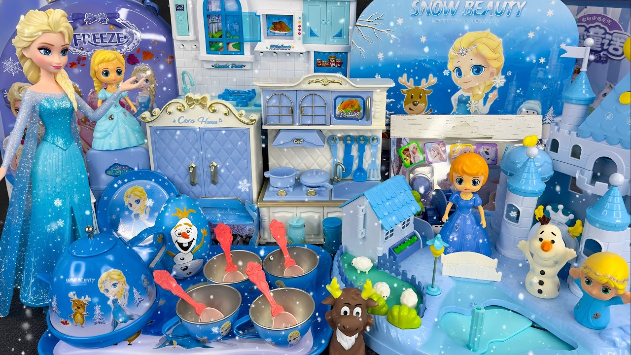 Ultimate Elsa Frozen Ice Kitchen & Snow Beauty World ❄️🍳 Satisfying Unboxing | Disney Frozen