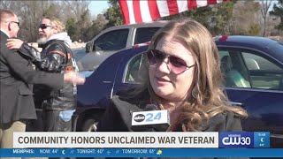 Unclaimed Vietnam War Veteran honored by hundreds in Covington
