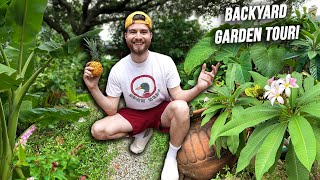 My Full Backyard GARDEN TOUR Native Tropical Plants Year 4 Zone 9 Houston Texas